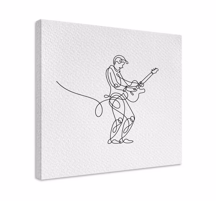 Wandbild musik musiker mit gitarre - TenStickers