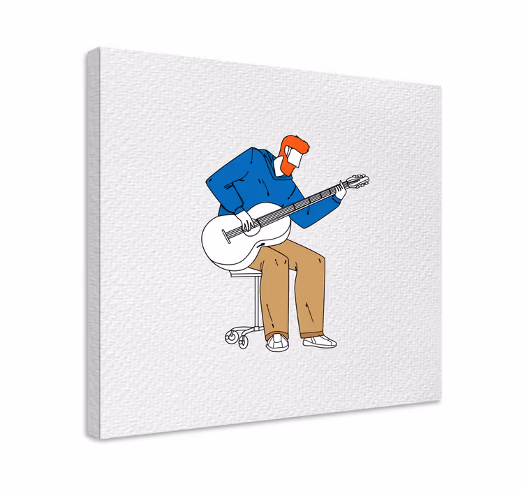 Wandbild musik gitarrist bei der aufführung - TenStickers