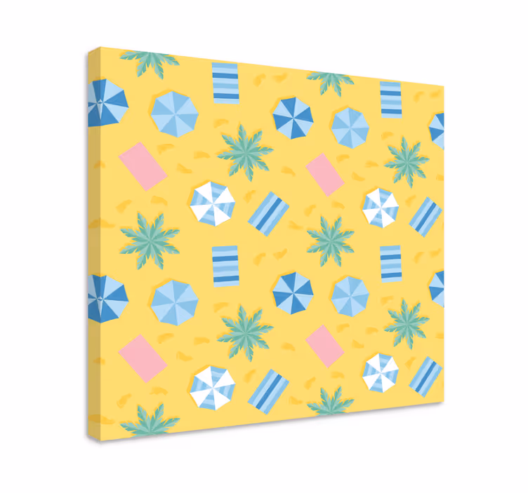 Leinwandbild strandaccessoires muster - TenStickers