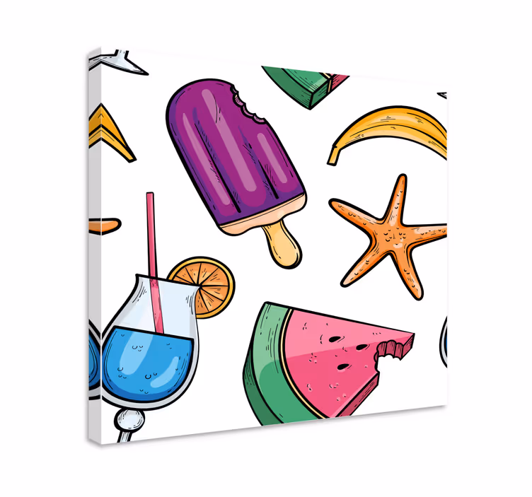 Leinwandbild obst fruchtige sommerleckereien - TenStickers