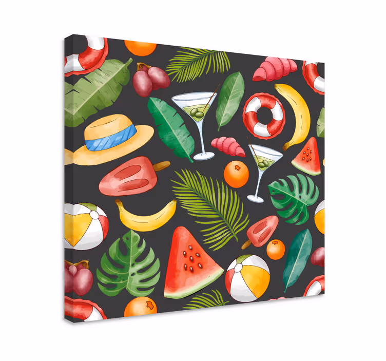 Leinwandbild obst tropisches erfrischungsthema - TenStickers