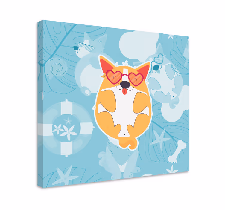 Wandbilder hunde charmanter corgi entspannung - TenStickers