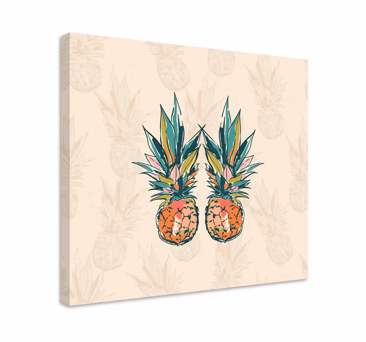 Leinwandbild obst tropisches ananas duo - TenStickers