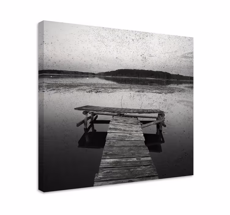 Wandbilder landschaft ruhiger steg am see - TenStickers