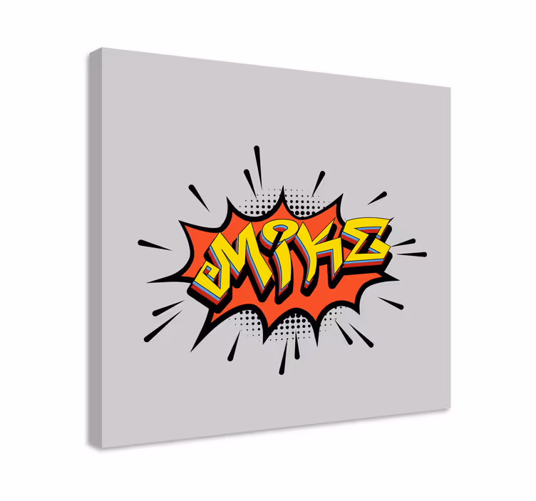 Leinwandbild im comic-schriftstil - TenStickers