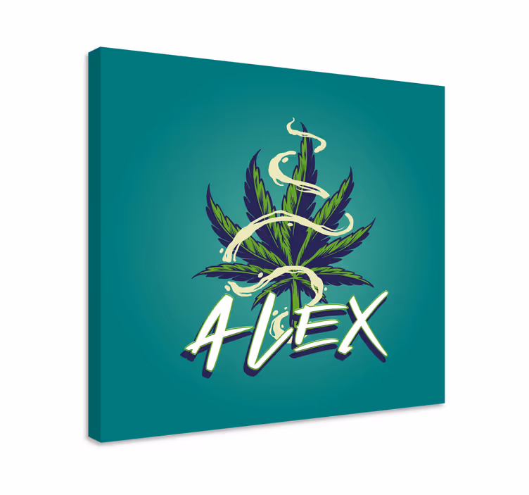 Wandbilder vintage mit marihuana blatt design - TenStickers