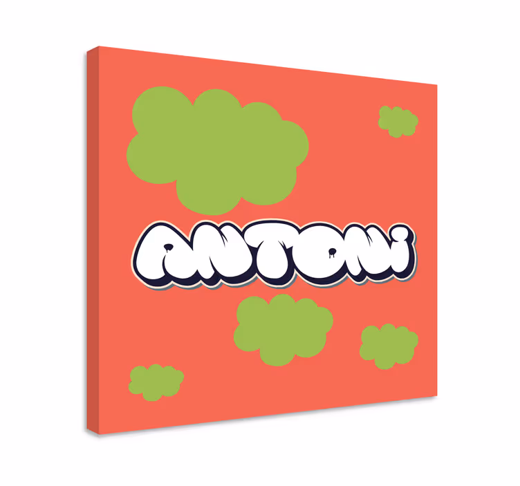 Leinwandbild im verspielten schriftstil - TenStickers