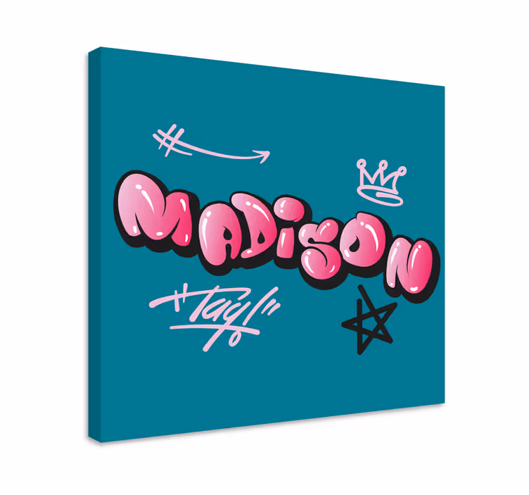 Leinwandbild kreatives namensdesign - TenStickers