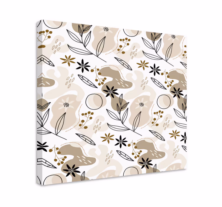 Leinwandbild mit stilisiertem pflanzenmotiv - TenStickers