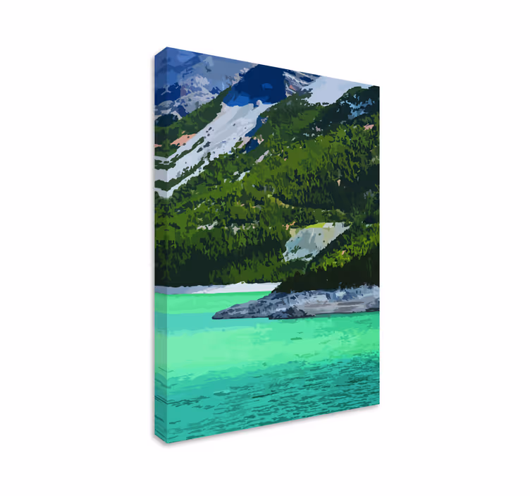 Wandbilder Landschaft ruhiger blick auf die berge - TenStickers