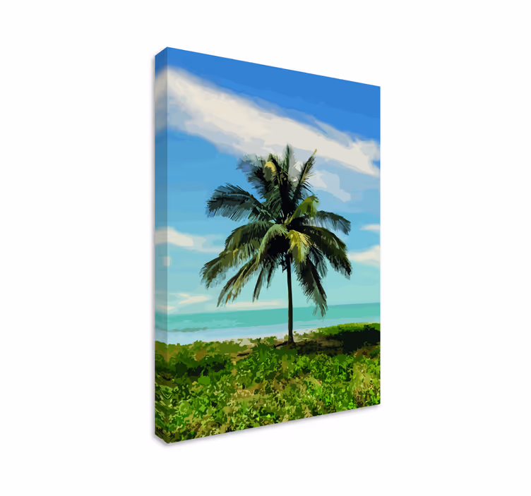 Wandbilder landschaft serene palmoase - TenStickers
