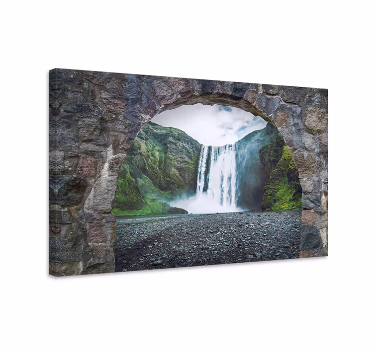 Wandbilder landschaft großartige wasserfall-perspektive - TenStickers