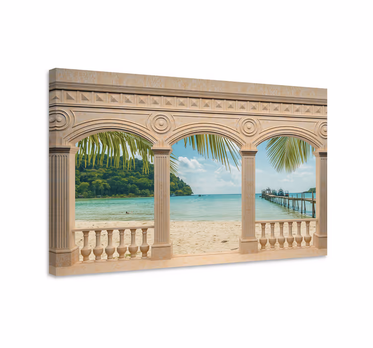 Wandbilder landschaft tropischer strandblick - TenStickers