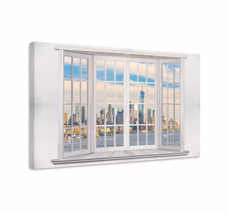 Leinwandbild stadtansicht skyline - TenStickers