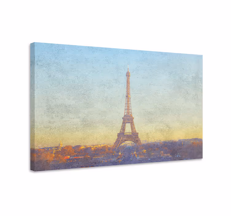 Leinwandbild landschaft mit eiffelturm - TenStickers