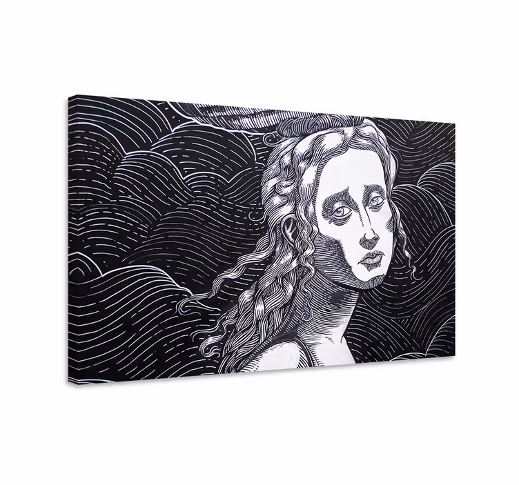 Kunst auf leinwand ausdrucksvolles porträt - TenStickers