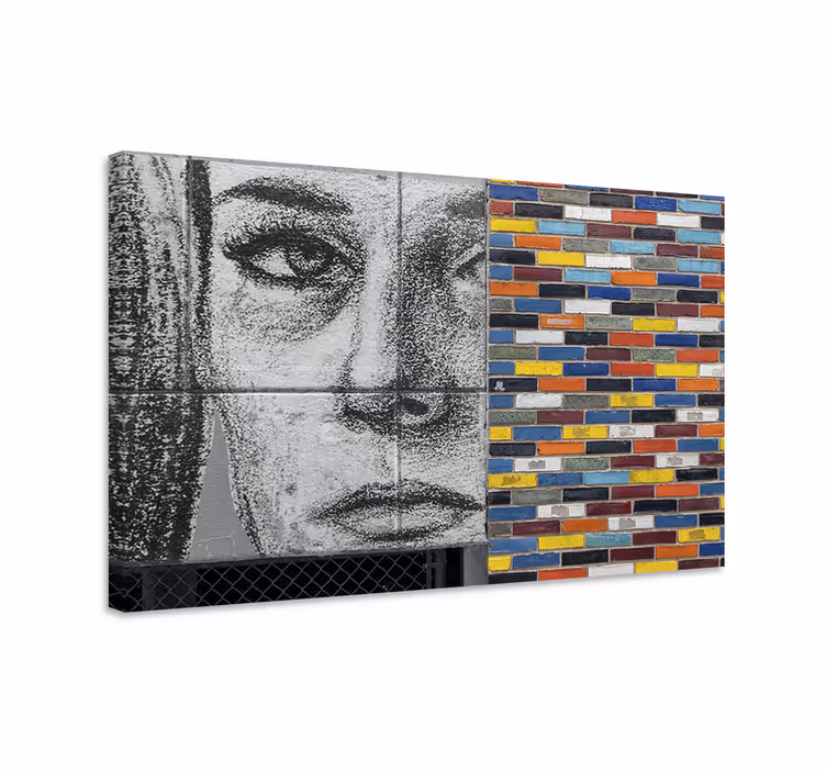 Leinwandbild portrait und mosaik - TenStickers