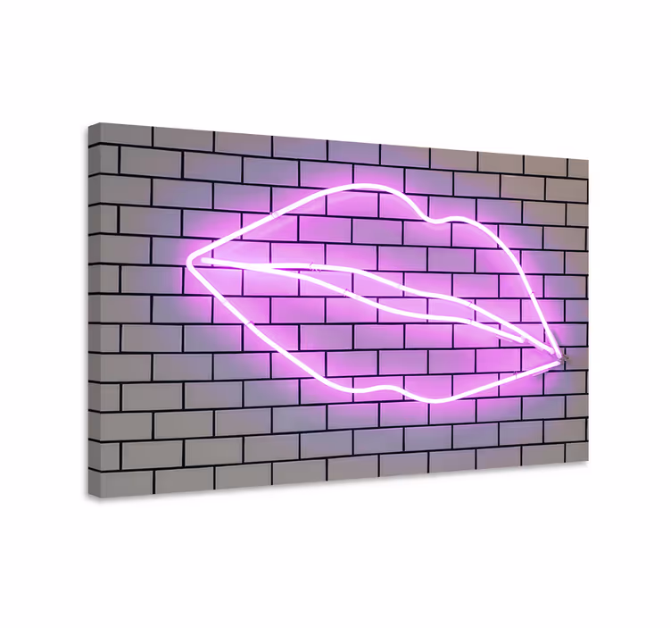 Wandbild motivation kuss neonlicht - TenStickers