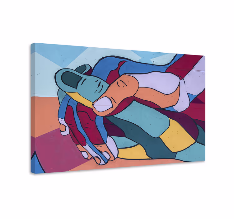 Leinwandbild verschlungene hände - TenStickers