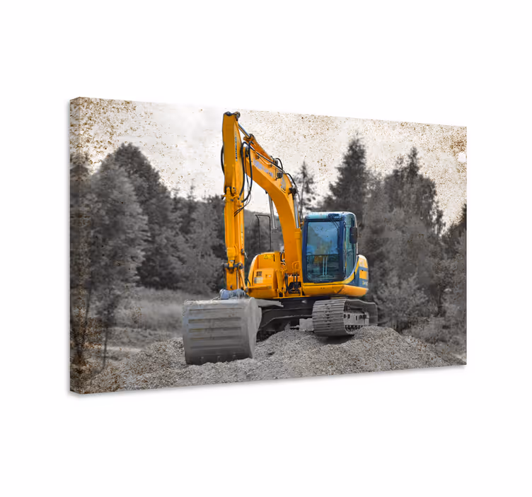 Leinwandbild sport bagger in aktion - TenStickers
