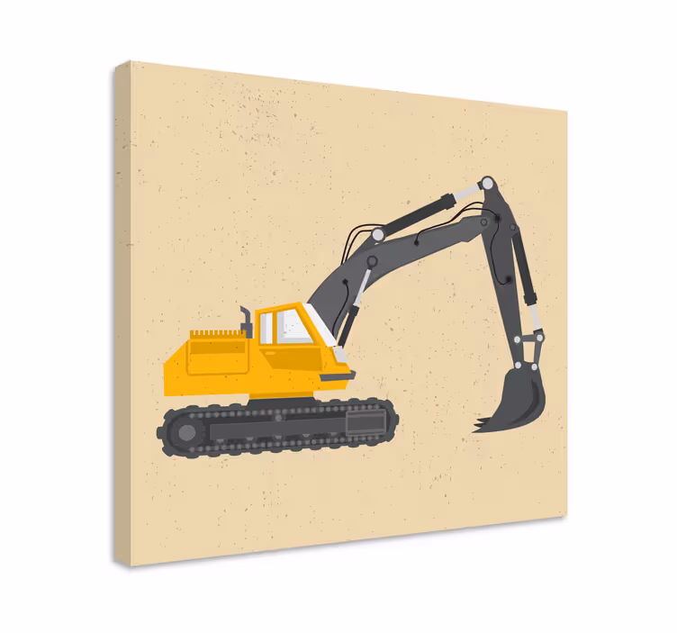 Leinwandbild sport bagger maschinen druck - TenStickers
