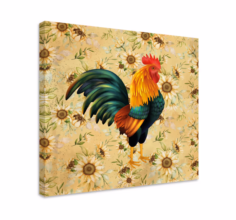 Leinwandbild vogel lebendiges hühnerporträt - TenStickers
