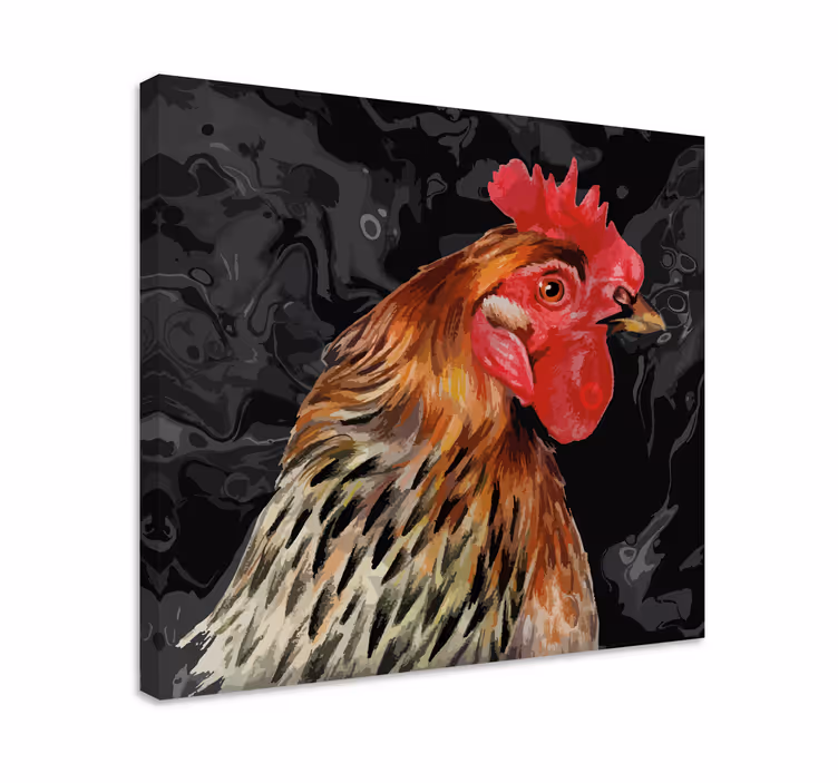 Wandbild Tier lebendiges hahnporträt - TenStickers