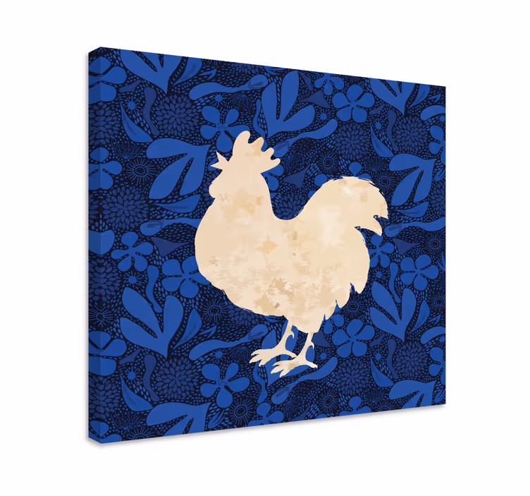 Wandbild tier hahn silhouette - TenStickers