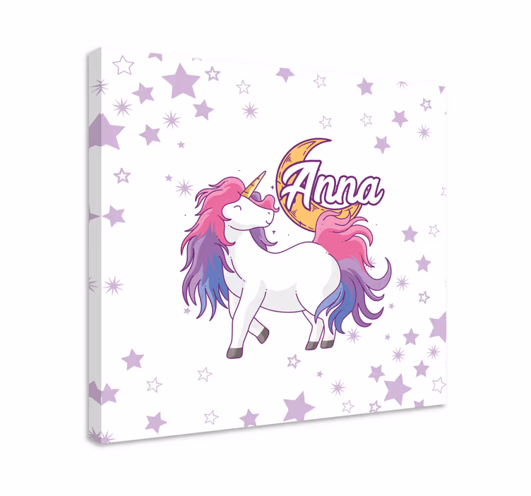 Einhorn wandbild mit sternen - TenStickers