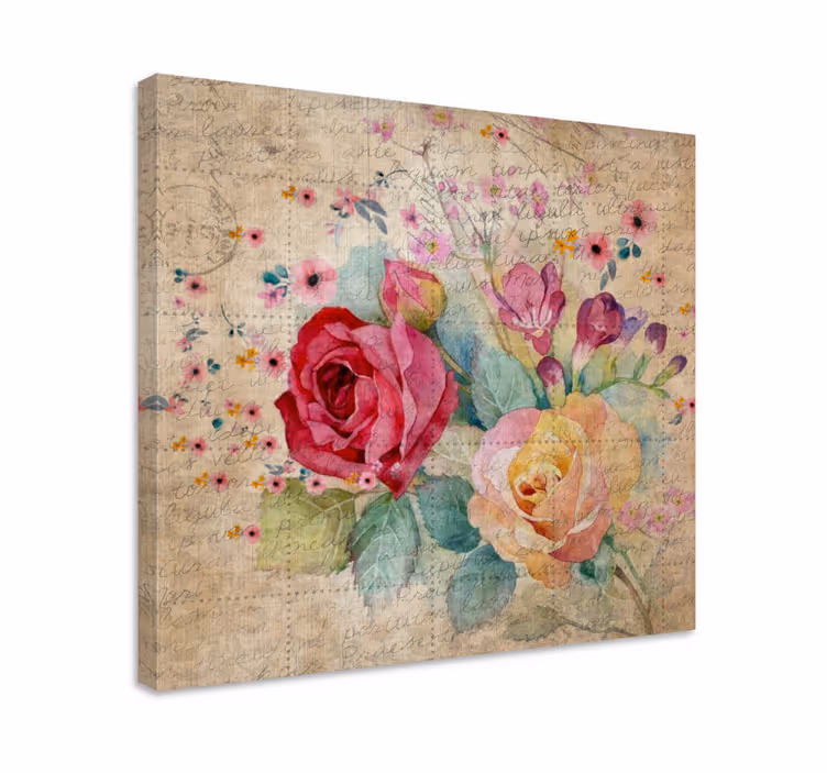 Leinwandbild romantisches rosenarrangement - TenStickers