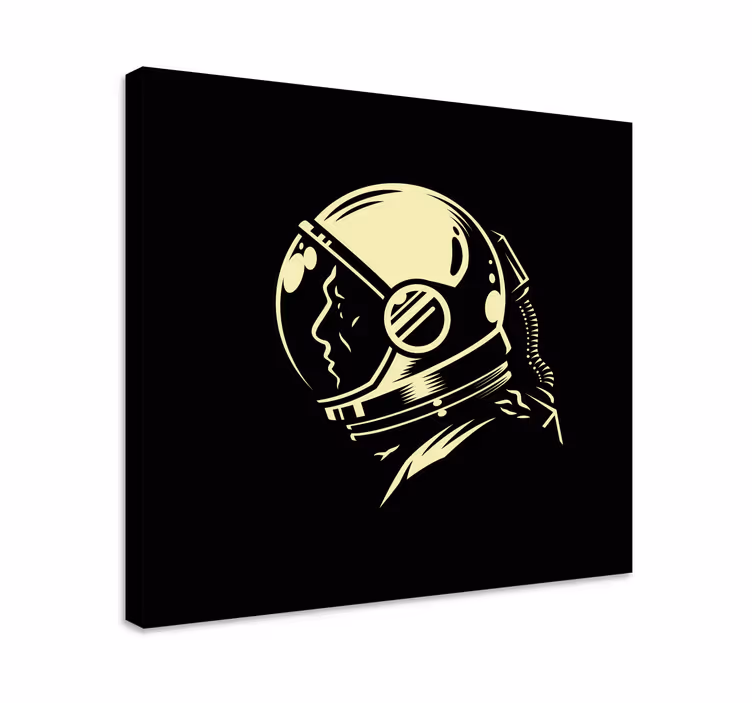 Wandbild Schlafzimmer Vintage monochromer kosmonaut - TenStickers