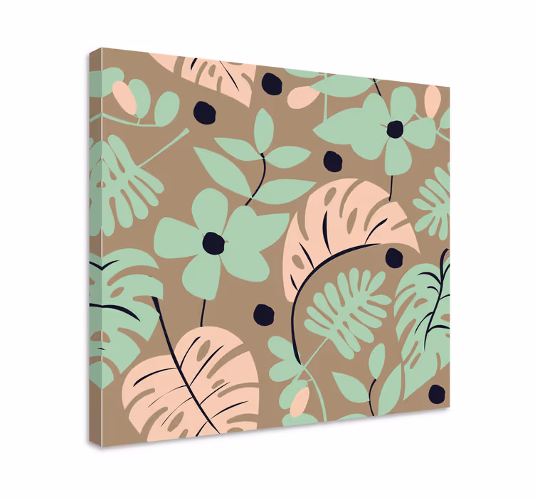 Leinwandbild tropisches blatt floral - TenStickers