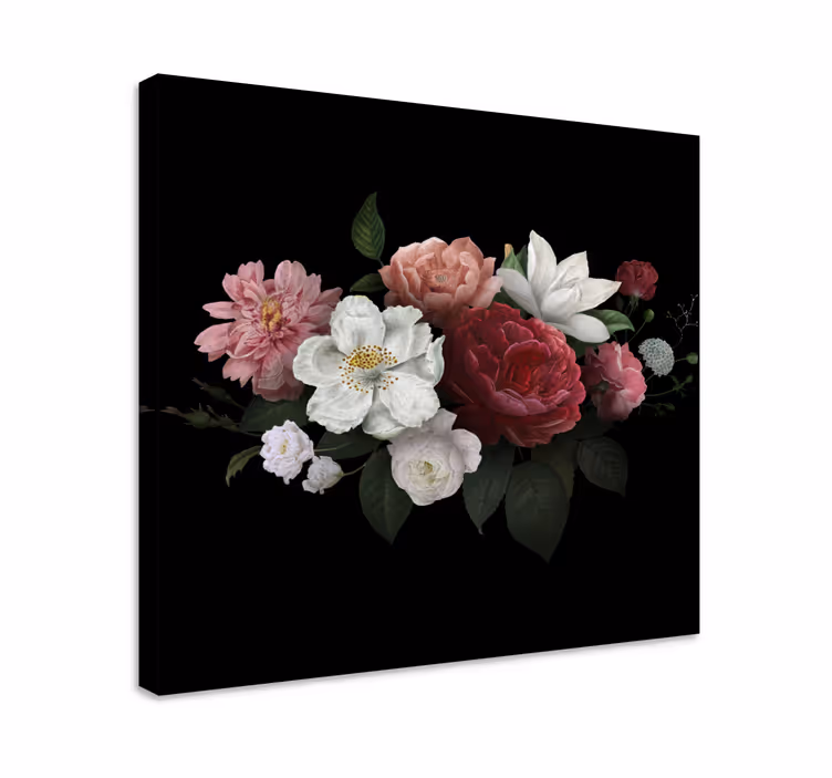 Leinwandbild dramatische blumenanordnung - TenStickers