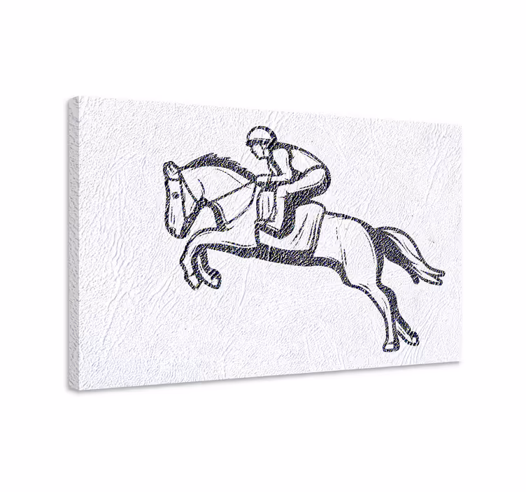 Wandbild Pferd Springwettbewerb - TenStickers