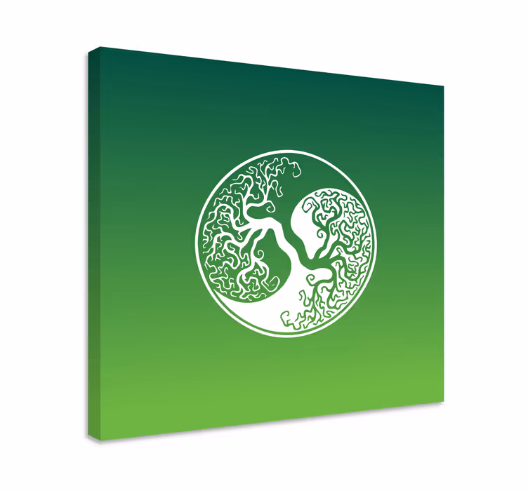 Wandbild baum mit filigranem baumdesign - TenStickers
