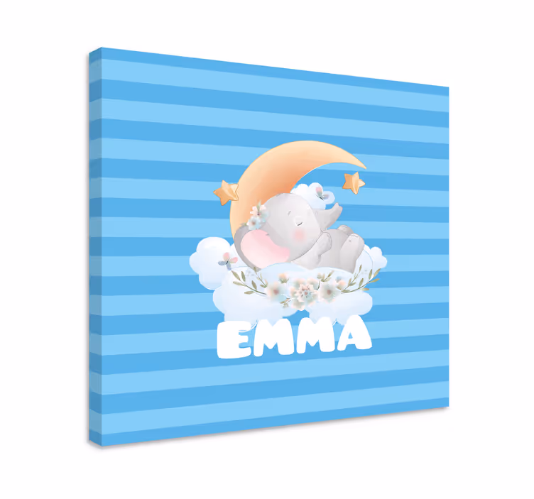 Leinwandbild babys elefantenschlafträume - TenStickers