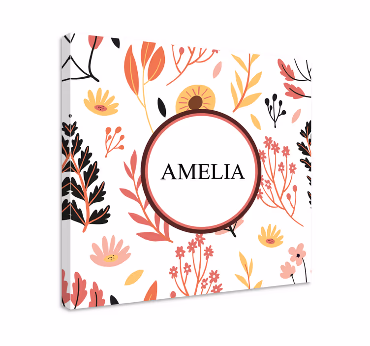 Leinwandbild mit personalisiertem blumenmuster - TenStickers