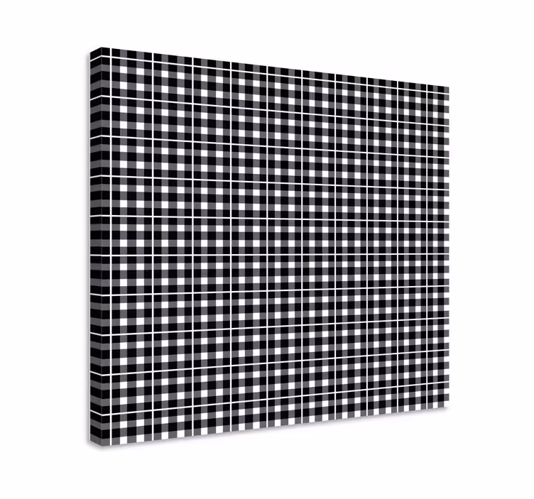 Geometrische wandbilder schwarz weiß gitter - TenStickers