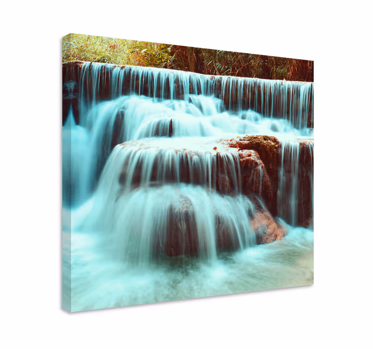 Wandbilder landschaft mit plätschernden wasserfällen - TenStickers