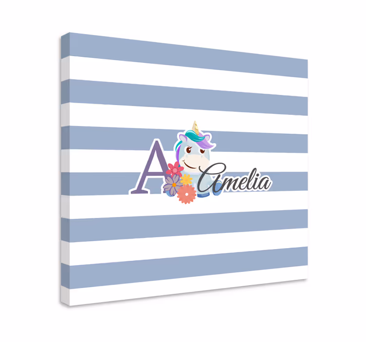Einhorn wandbild personalisiertes design - TenStickers