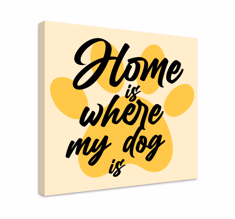 Wandbilder hunde zuhause ist dort wo liebe wohnt - TenStickers