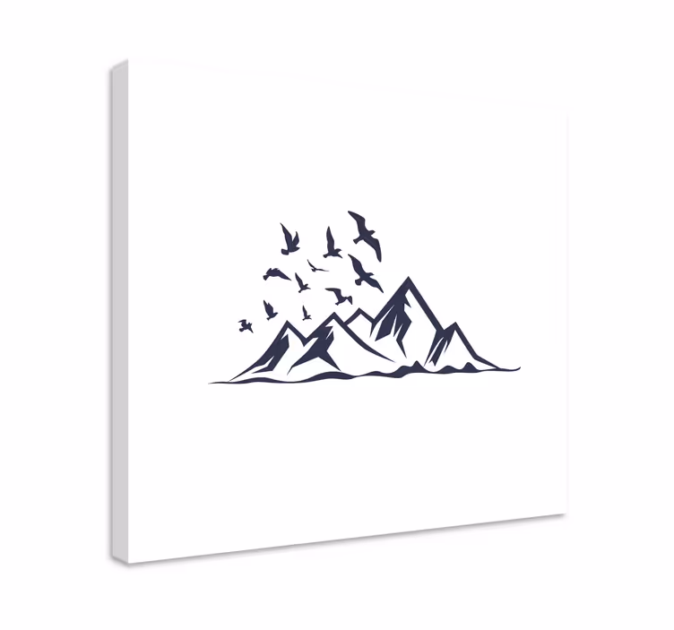 Wandbilder landschaft bergsilhouette - TenStickers