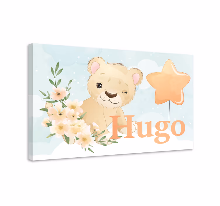 Leinwandbild babys süßer löwencharakter - TenStickers