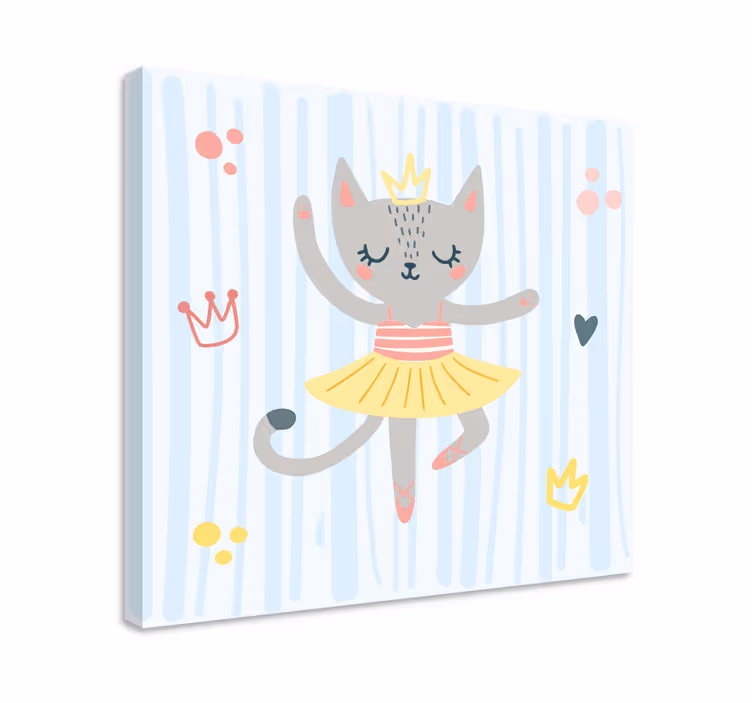 Wandbilder katzen tanzende katzenprinzessin - TenStickers