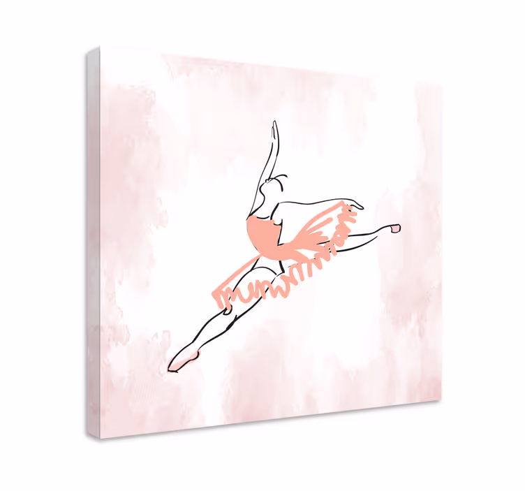 Wandbild Ballerina ballettpose in bewegung - TenStickers