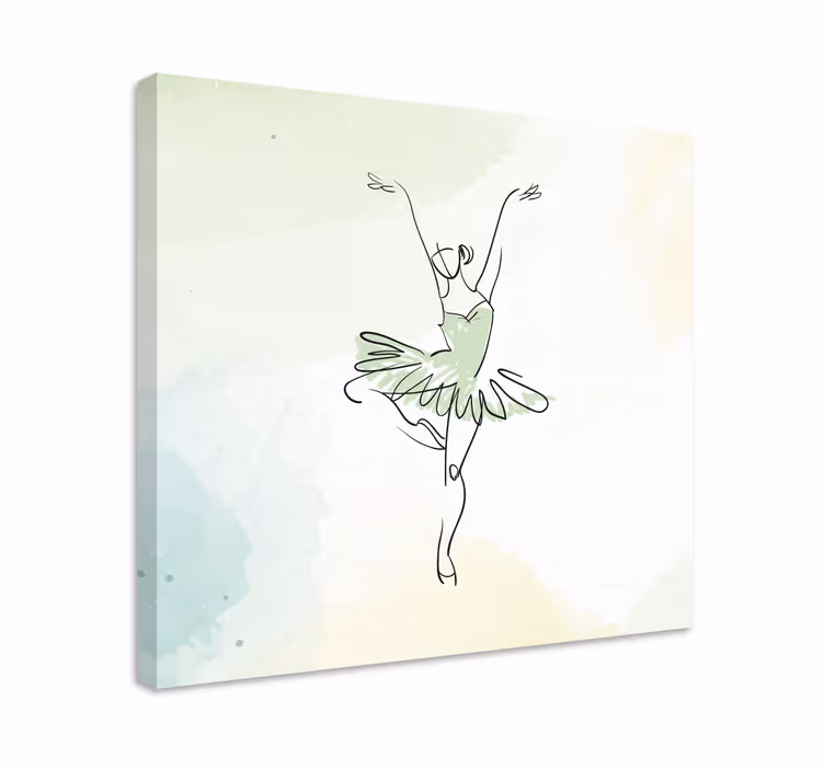 Wandbild ballerina elegante ballettbewegung - TenStickers