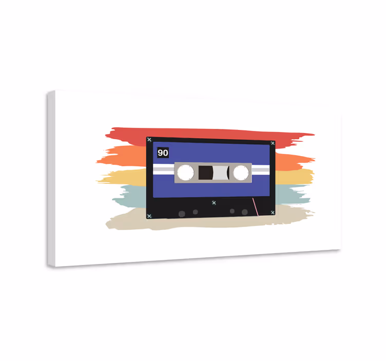 Wandbild musik retro kassettenaufnahme - TenStickers