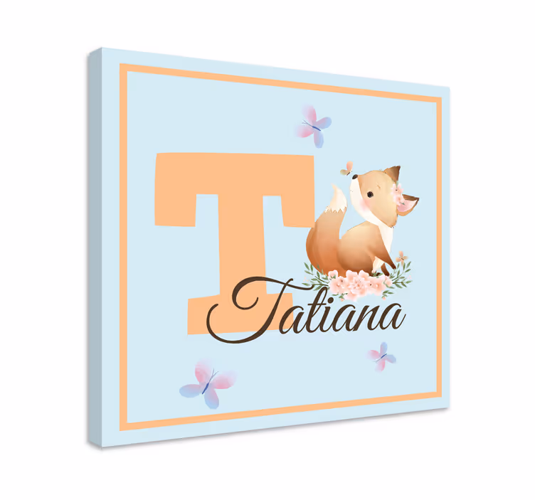 Leinwandbild babys freundlicher fuchs - TenStickers