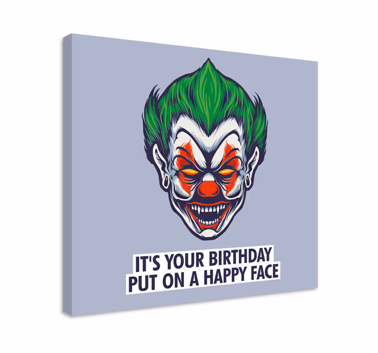 Leinwandbild geburtstag clown gesicht - TenStickers