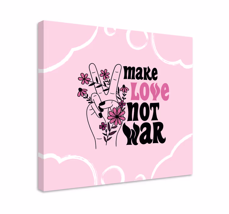 Wandbilder sprüche friedvolle blumen geste - TenStickers